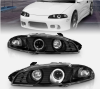Mitsubishi Eclipse 1997-1999 фары передние линзовые черные, ангельские глазки