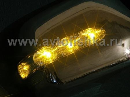 Lexus RX300 (97-03) накладки на боковые зеркала хромированные, со светодиодными поворотниками, комплект 2 шт.