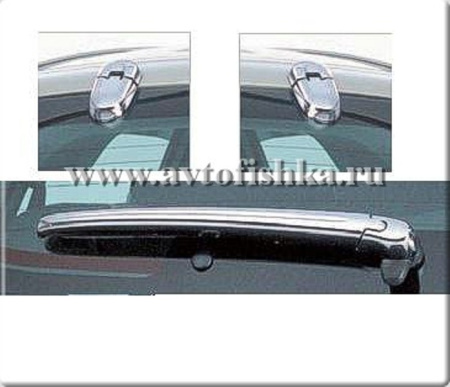 Hyundai Tucson (04-) комплект хромированных накладок на петли заднего стекла и поводок стеклоочистителя.
