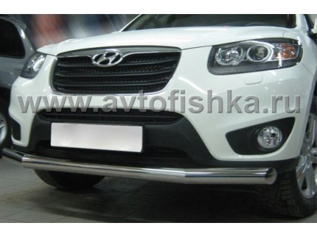 Hyundai Santa Fe 2 (09-) защита переднего бампера, труба 76 мм