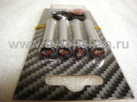 BMW все модели, декоративные наконечники кнопок блокировки дверей, хромированные с логотипом M-TECHNIK, комплект 4 шт.