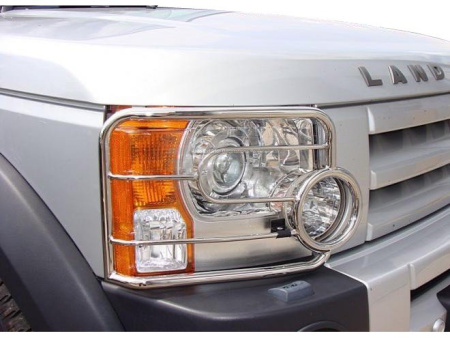Land Rover Discovery 3 (05-) защита передних фар из нержавеющей стали