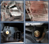 Toyota Camry V40 (09-11) фары передние линзовые черные, с дневными ходовыми огнями, в стиле LEXUS, комплект 2 шт.
