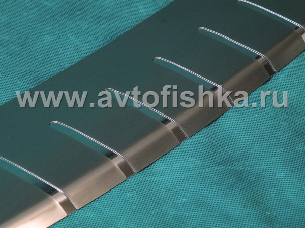 Nissan Murano (08-) накладка на задний бампер профилированная с загибом из нержавеющей стали