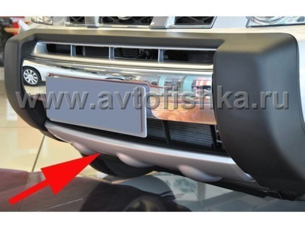 Nissan X-Trail T31 (2010-) пластиковая накладка на передний бампер, защита нижняя