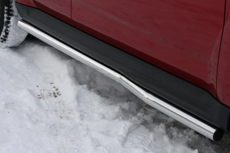 Пороги труба d 60 (компл 2шт) изогнутые "Mitsubishi Outlander XL" 2010-2012, MIOU.80.1030