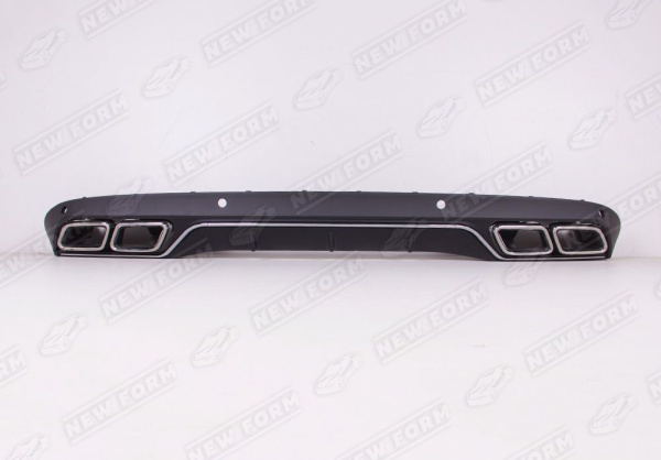 Mercedes-Benz C-Klasse W205 2014 - 2018 Диффузор заднего бампера 6.3 AMG хром с хромированными насадками