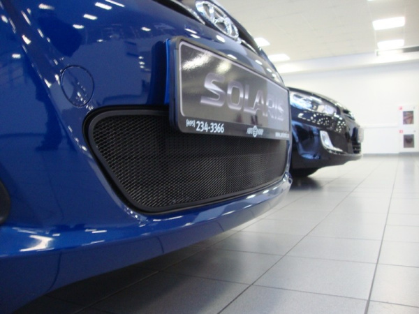 Hyundai Solaris (10–13) Защита радиатора, чёрная