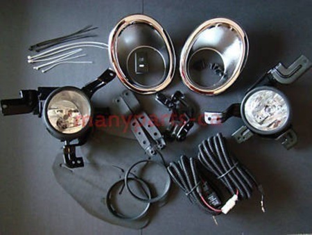 Honda CR-V III (06-10) фары противотуманные с хромированными окантовками, установочный комплект