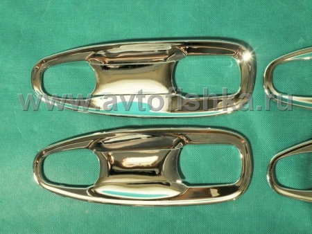 Toyota Land Cruiser Prado 150 (10-) пластиковые хромированные накладки под внешние ручки дверей, комплект 4 шт.