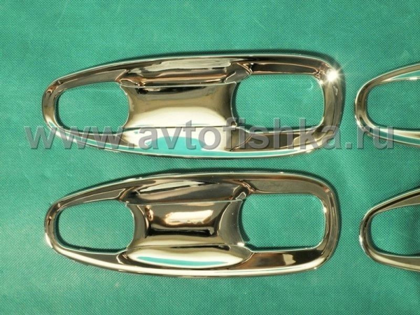 Toyota Land Cruiser Prado 150 (10-) пластиковые хромированные накладки под внешние ручки дверей, комплект 4 шт.