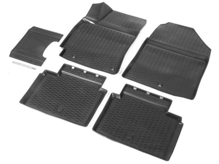 Hyundai Elantra (16–) Коврики салона (полиуретан), чёрные