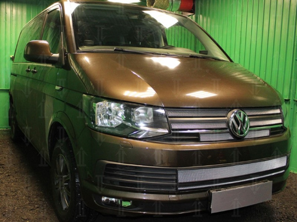Volkswagen Transporter (15–) Защита радиатора, хром, низ (2 части)