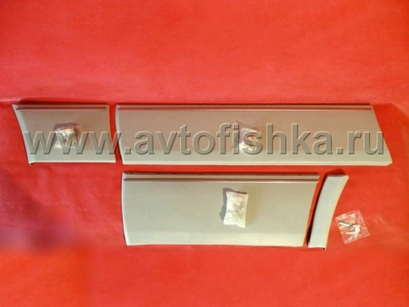 Mercedes W124 (90-94) молдинги широкие с хромированными вставками и клипсами, комплект 8 шт.