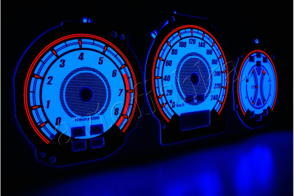 Honda Accord (98-03) светодиодные шкалы (циферблаты) на панель приборов - дизайн 2