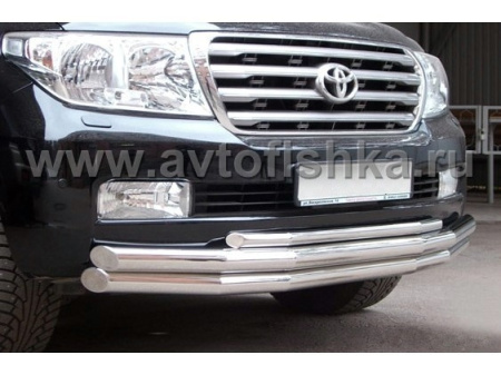 Toyota Land Cruiser 200 защита переднего бампера, труба 70 мм