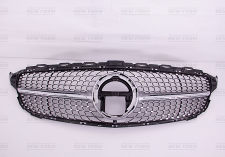 Mercedes-Benz C-Klasse W205 рестайлинг 2018 - 2021 Решетка радиатора Diamond Sport серебро