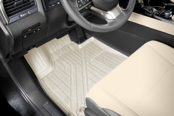 Коврики KVEST 3D в салон LEXUS RX, 2015->, 4 шт. (полистар, бежевый, серый)