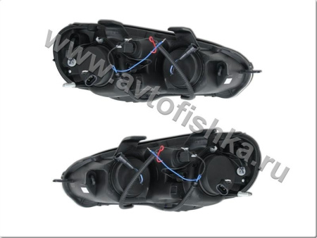 Dodge Stratus (01-04) 4 дв., Chrysler Sebring (01-03) 2 дв. фары передние черные, зеркальные, комплект 2 шт.