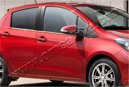 Toyota Yaris (11–) Нижние молдинги стекол, нерж., 4 части