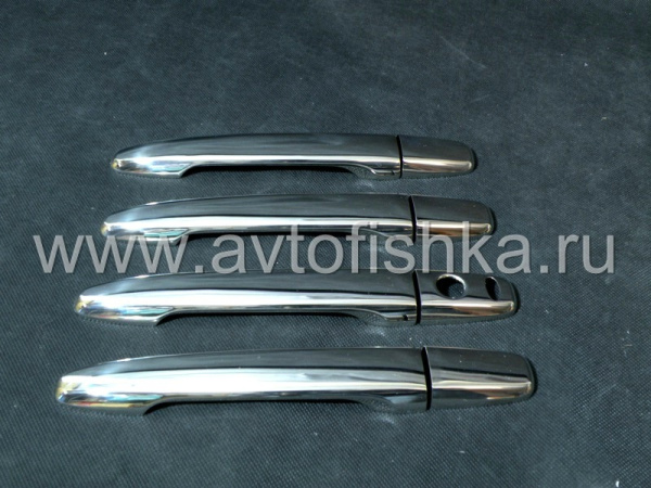 Mitsubishi ASX (10-) накладки на ручки дверей, из нержавеющей стали, под сенсор KOS, комплект 4 шт.