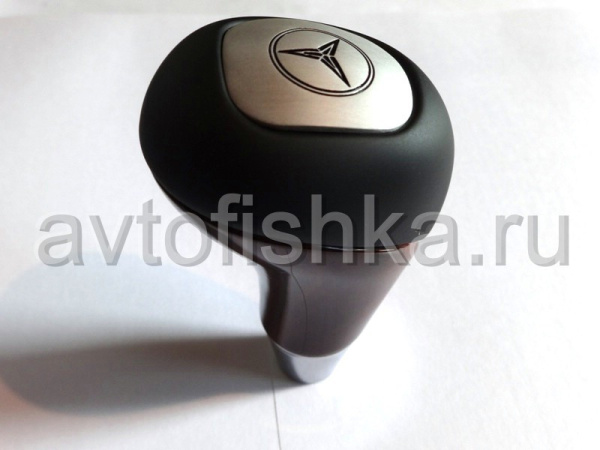 Mercedes, рукоятка рычага КПП пластик-дерево с логотипом "Mercedes"