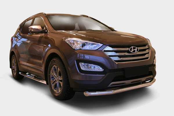 Защита переднего бампера труба d76,Hyundai Santa Fe 2013-, HYSF.48.1616