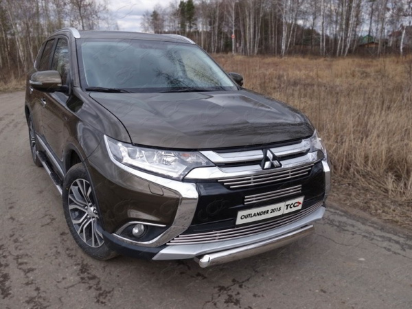 Mitsubishi Outlander (15–) Защита передняя нижняя (овальная) 75х42 мм