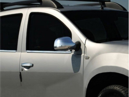 Renault Duster (2010-) накладки на боковые зеркала из нержавеющей стали, комплект 2 шт.