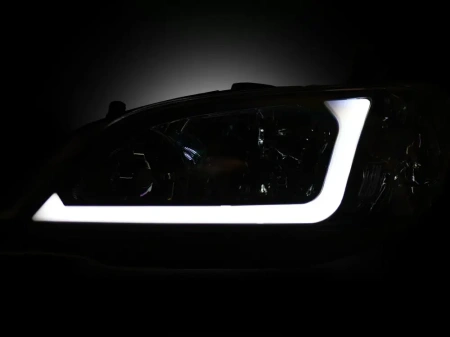 Honda Civic, Ferio (03-05) 4 дверн. седан фары передние линзовые черные, комплект 2 шт.