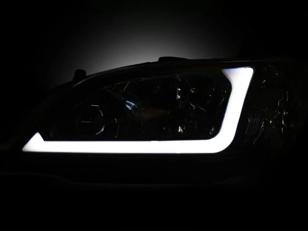 Honda Civic, Ferio (03-05) 4 дверн. седан фары передние линзовые черные, комплект 2 шт.