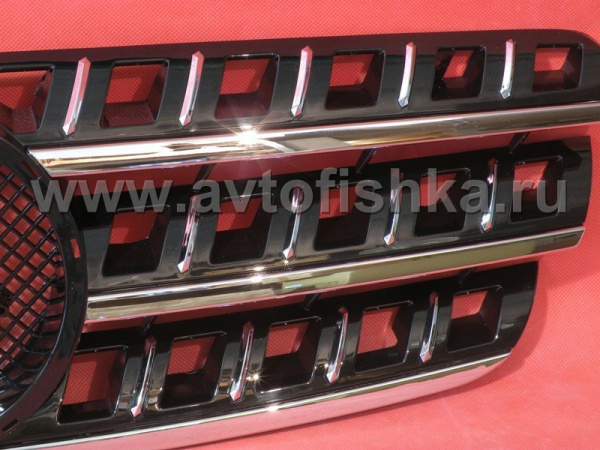 Mercedes W163 ML (98-05) решетка радиатора черная, дизайн Big Star, стиль CL, 3 ламели.