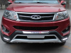Chery Tiggo 5 (14–16) Накладка на передний бампер с LED подсветкой