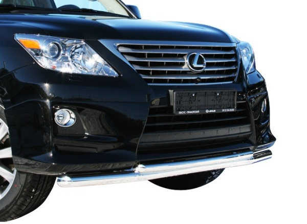 Lexus LX (10–) Защита переднего бампера 60/42 мм двойная