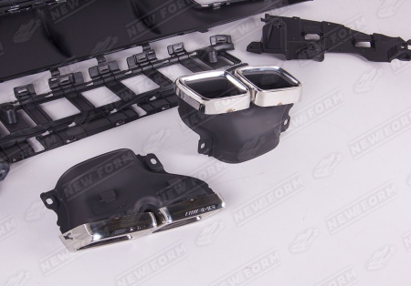 Mercedes-Benz C-Klasse W205 рестайлинг 2018 - 2021 Диффузор с насадками 6.3 AMG хром