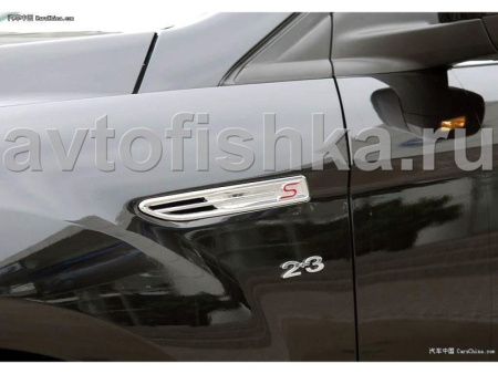 Ford Mondeo (07-) накладки на дефлекторы передних крыльев с литерой S, комплект 2 шт.
