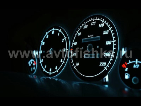 Audi 80, 90 B3, B4 светящиеся шкалы приборов - накладки на циферблаты панели приборов, дизайн № 1