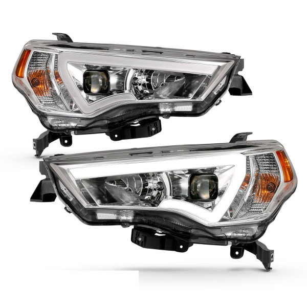 Toyota 4Runner (2014-2022) передние фары хромированные светодиодные с ДХО