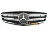 Mercedes C-class W204 (08-) седан решетка радиатора черная со звездой, дизайн CL-class, 3 ламели.
