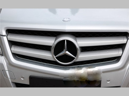 Mercedes-Benz GLK300 X204 (2009-2012) планки из полированной нержавеющей стали на решетку радиатора, комплект 4 шт.