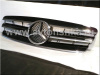 Mercedes C-class W203 (00-07) седан решетка радиатора черная со звездой, дизайн CL-class, 3 ламели.