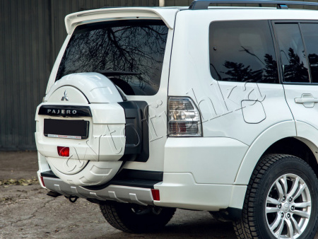 Mitsubishi Pajero 4 (06-15) бокс запасного колеса 265/65/R18, дизайн оригинал, окрашенный