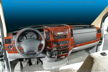 Volkswagen Crafter 2006-UP декоративные накладки (отделка салона) под дерево, карбон, алюминий