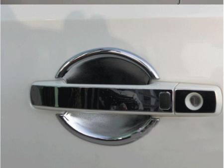 Nissan Qashqai (07-) молдинги на ручки дверей внешние под смарт ключ, нержавеющая сталь, комплект 4 шт.