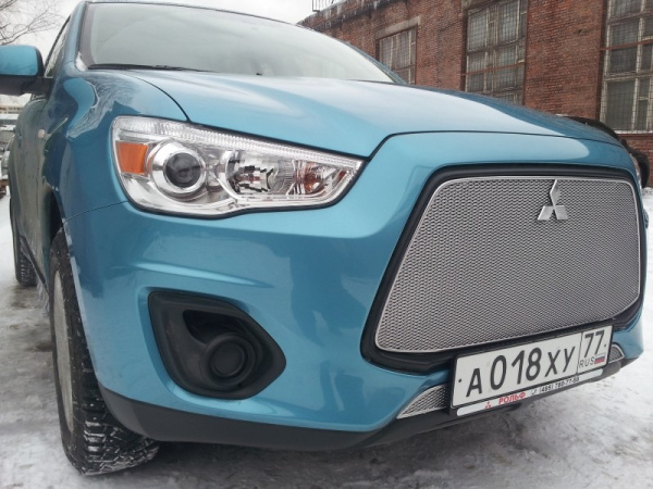 Mitsubishi ASX (13–) Защита радиатора Premium, хром, низ