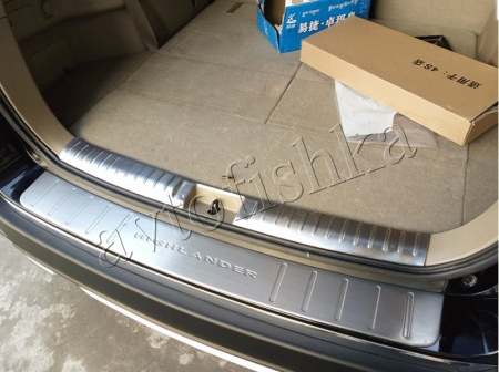 Toyota Highlander (07-13) накладки на бампер и порог двери багажника, нержавейка