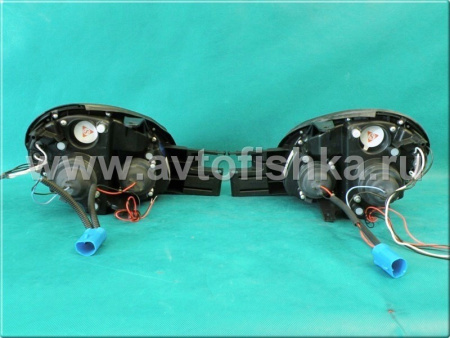 Dodge Neon (03-05) фары передние линзовые черные, со светящимися ободками и светодиодной подсветкой, комплект 2 шт.