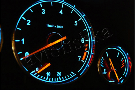 BMW E39 светодиодные шкалы (циферблаты) на панель приборов - дизайн 2