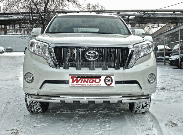 Toyota Land Cruiser Prado 150 защита переднего бампера, труба 76 мм