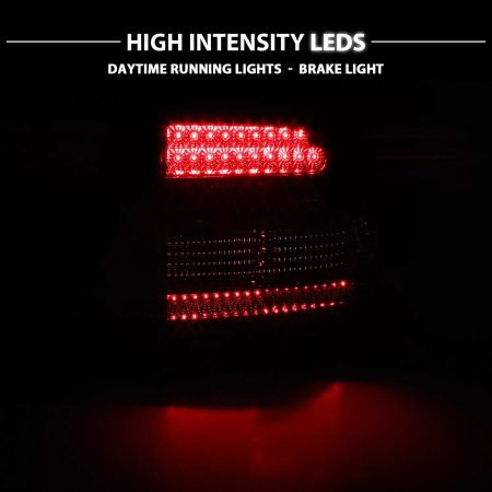 Porsche Cayenne (03-06) фонари задние светодиодные красно-хромированные, комплект 2 шт.